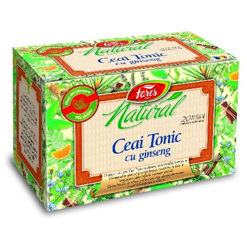 Ceai Natural Tonic cu Ginseng 20plicuri Fares