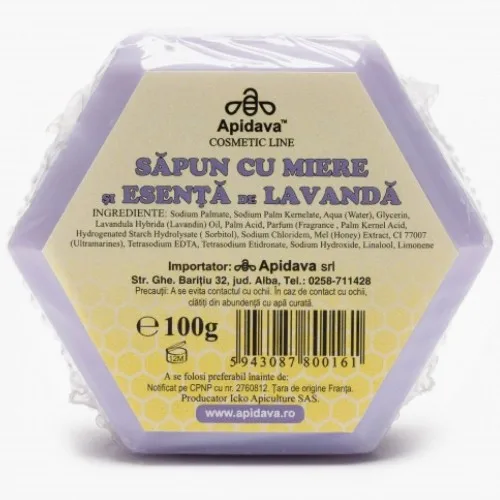 Sapun cu Miere si Esenta de Lavanda Apidava