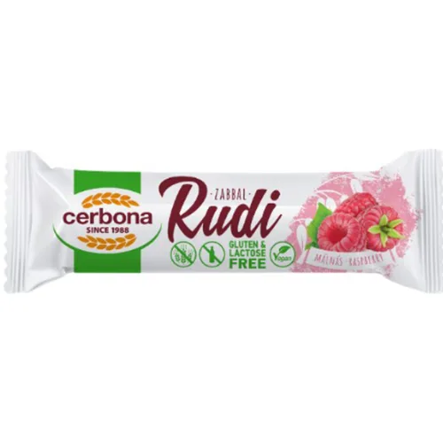 Baton Vegan de Ovaz fara Gluten cu Zmeura 30g Cerbona