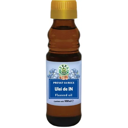 Ulei Seminte In, presat la rece, 100ml, HerbalSana