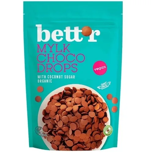 Choco Drops Milk, Bio, 200g, Bettr