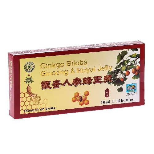Ginkgo Biloba + Ginseng + Royal Jelly Fiole 10x10ml