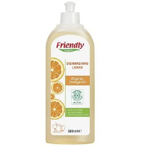 Detergent Lichid de Vase cu Ulei Organic de Portocale 500ml
