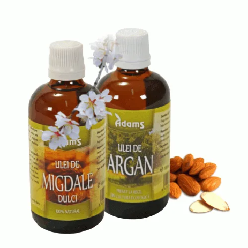 Pachet Ulei de Argan 100ml + Ulei de Migdale 100ml Adams
