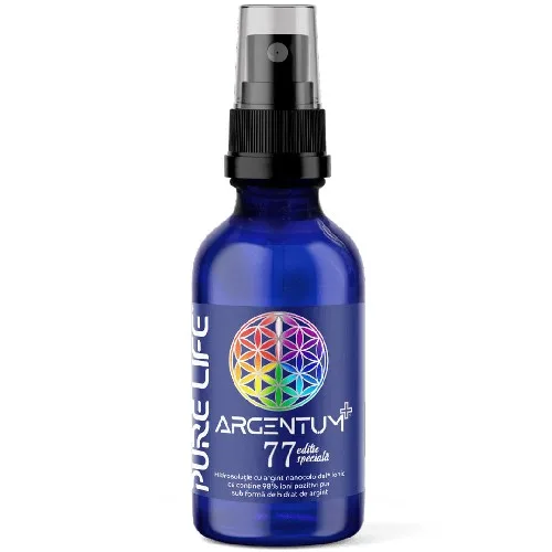 Argentum+ 77ppm,  pluverizator 60ml, Pure Life