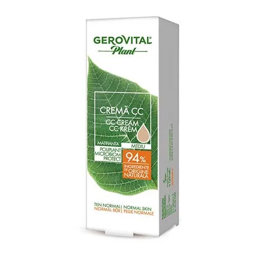 Crema CC Matifianta Mediu 30ml Gerovital Plant