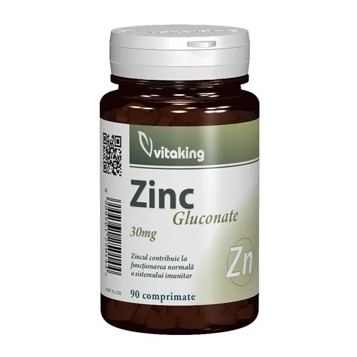Gluconat de Zinc 30mg, 90cpr, Vitaking