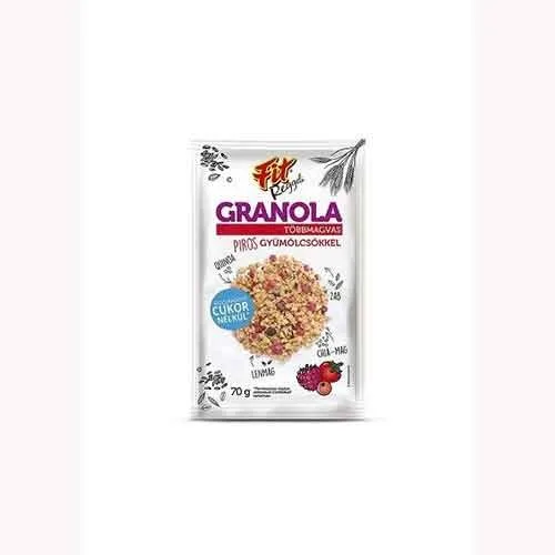 Granola cu Fructe Rosii si Seminte 70gr Fit
