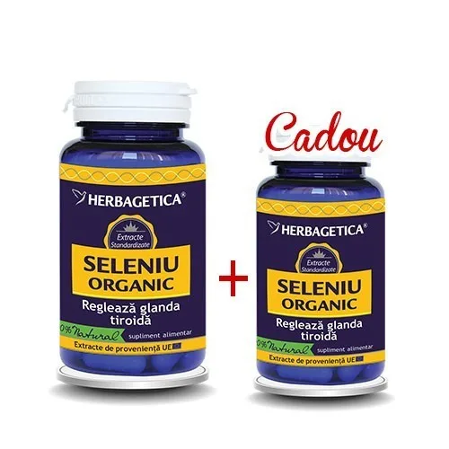 Seleniu Organic 60+30cps Herbagetica