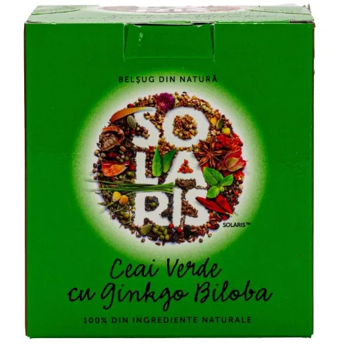Ceai Verde cu Ginkgo Biloba 20pl Solaris