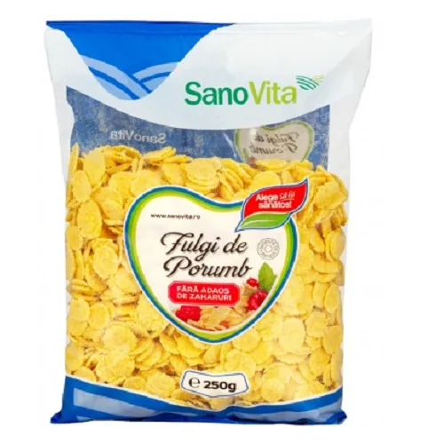 Fulgi de Porumb Fara Zahar 250gr Sanovita