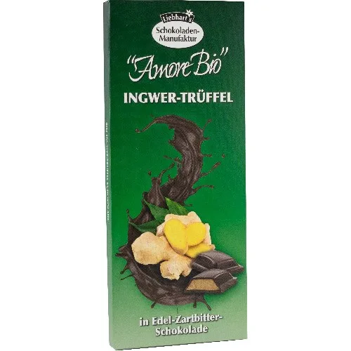 Ciocolata Bio Amaruie Fina Cu Ghimbir Si Trufe, 100g Liebhart`s