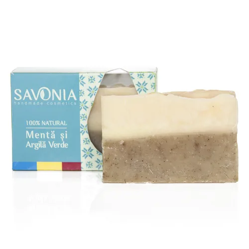 Sapun Menta & Argila Verde 90gr Savonia