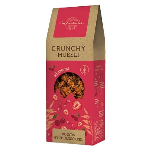 Crunchy Muesli cu Fructe Rosii 250gr Mendula
