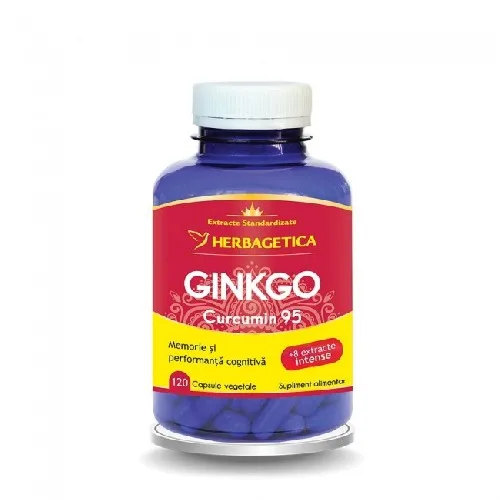 Ginkgo+Curcumin95, 120cps, Herbagetica