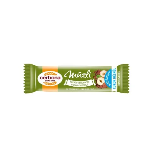 Baton Cacao cu Alune, fara zahar, 20g