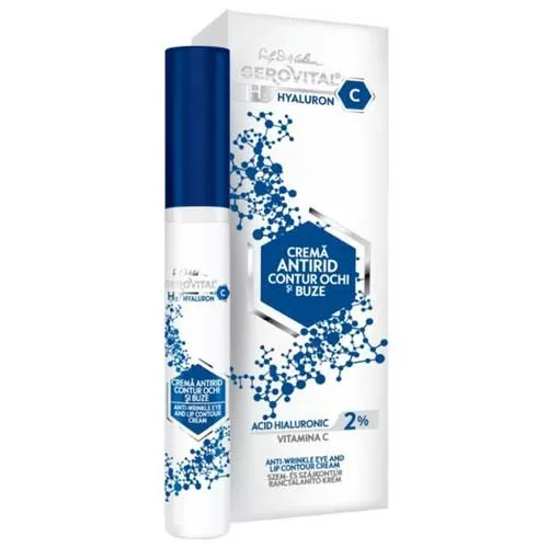 Crema Antirid Contur Ochi si Buze Acid Hialuronic Vitamina C
