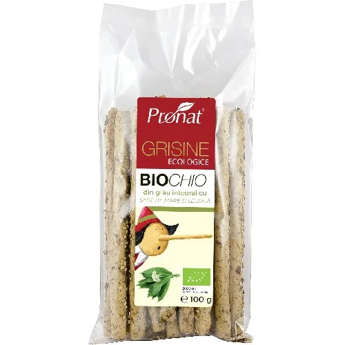 Grisine Faina Integrala Grau Sare Mare Leurda Eco, 100g, Pronat