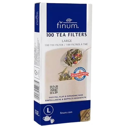 Filtre pentru ceai, marimea L, maro, 100buc, Finum