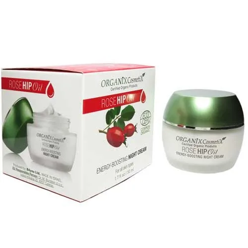 Crema Energizanta de Noapte cu Macese, 50ml, Organix Cosmetix