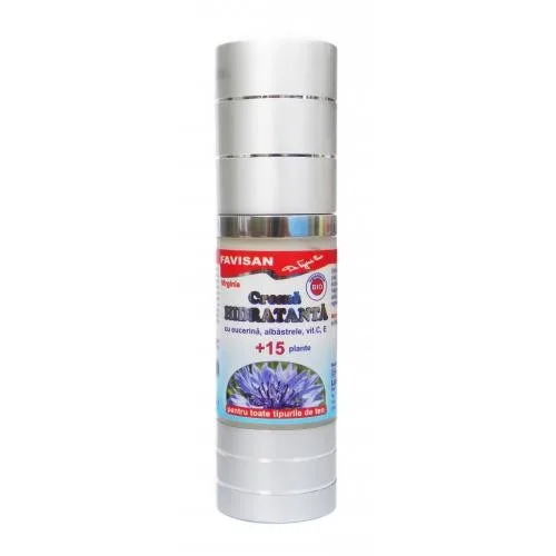 Crema hidratanta cu 15 plante 30ml Favisan