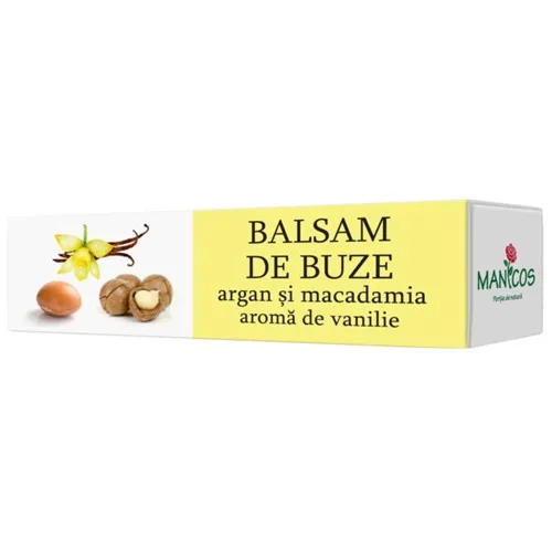 Balsam De Buze Argan, Macadamia, Vanilie Manicos
