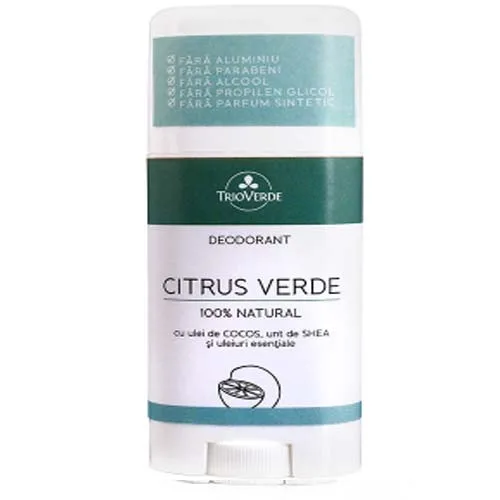 Deodorant Natural cu Citrus Verde, 70gr, Trio Verde