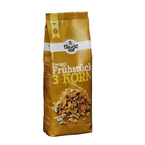 Mic Dejun Crocant Cu 3 Cereale Fara Gluten 225gr Bauck Hof