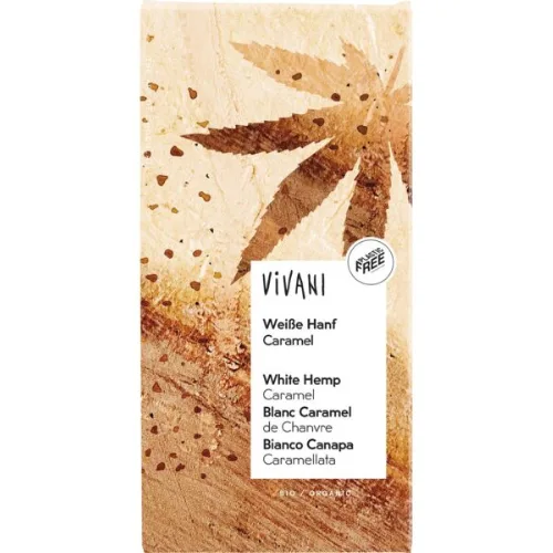Ciocolata Alba Eco cu Canepa si Caramel 80gr Vivani