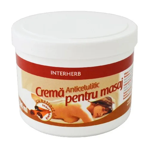 Crema Anticelulitica Pentru Masaj Scortisoara 1000ml Interherb
