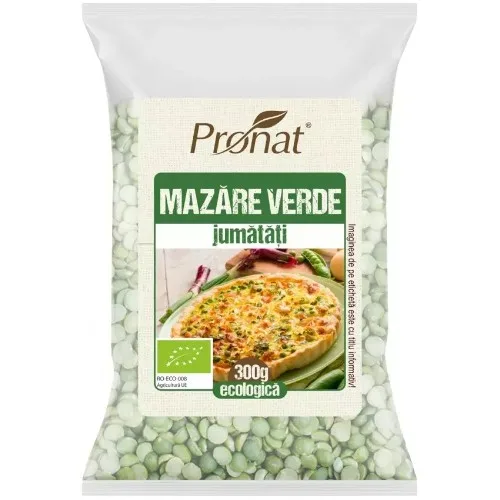 Mazare verde bio, jumatati, 300g, Pronat