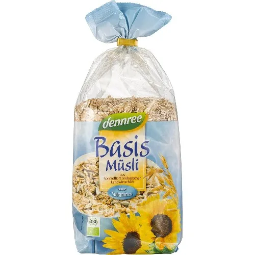Musli de baza integral, 750g, Dennree