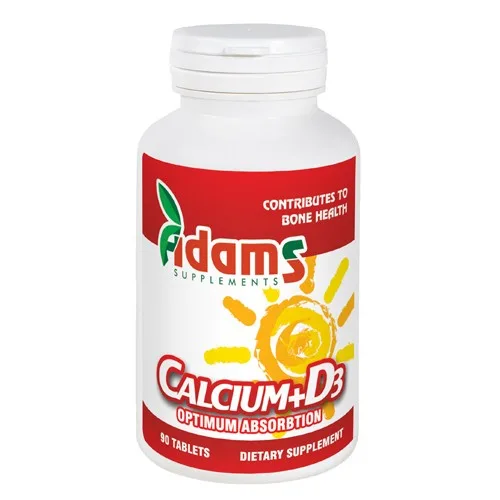 Calciu + Vitamina D3 90tab. Adams Supplements
