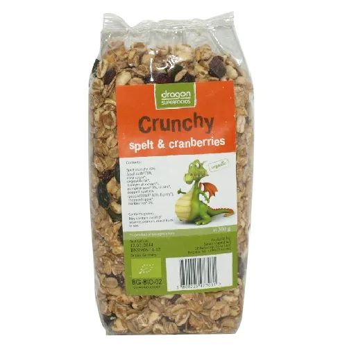 Crunchy cu Ciocolata Bio 300gr Dragon Superfoods