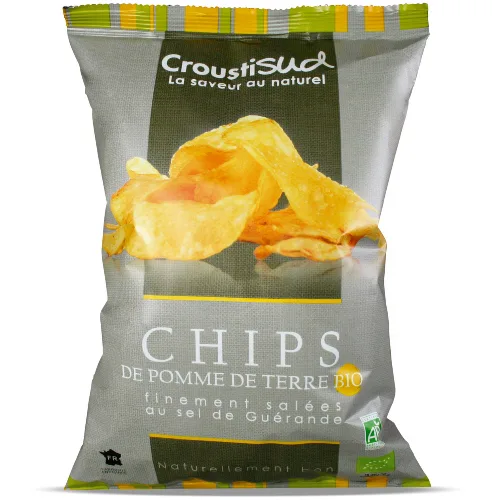 Chipsuri din Cartofi cu Sare de Mare Eco 100g Croustisud