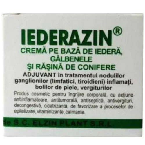 Iederazin Crema cu Iedera, Galbenele, Rasina si Conifere, 50 ml, Elzin Plant