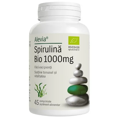 Spirulina Bio 1000mg, 45cps, Alevia 