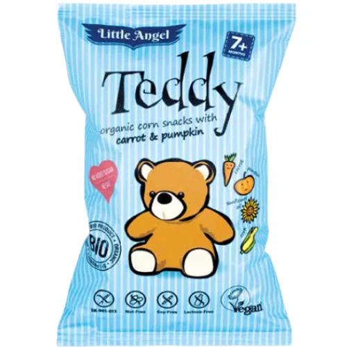 Pufuleti Cu Dovleac Si Morcov Teddy Eco 30g Little Angel