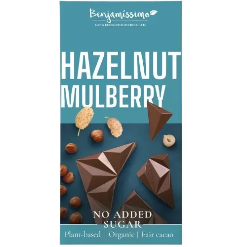 Ciocolata cu Alune si Dude, fara zahar, Eco, 60g, Benjamissimo