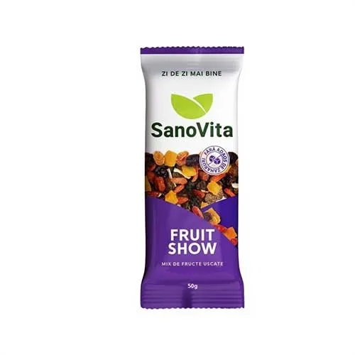 Mix Fructe Uscate Fara Zahar, 50g, Sano Vita