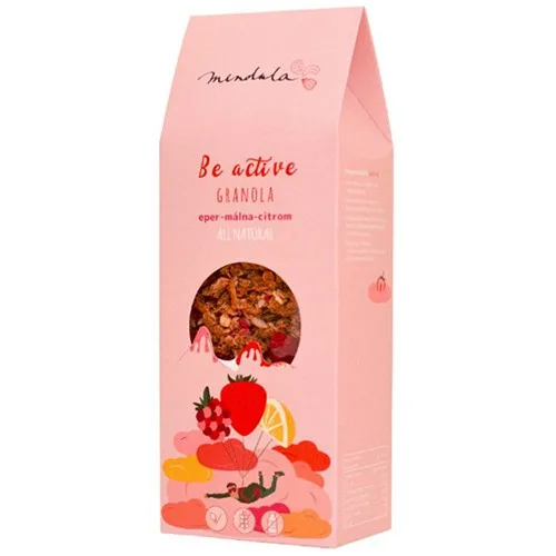 Granola cu Capsuni, Zmeura si Lamaie 250gr Mendula