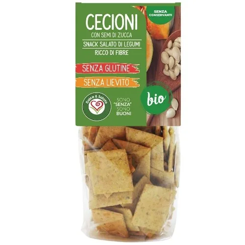 Snack (Cecioni) fara gluten cu Seminte de Dovleac, Eco 200g Biscottificio Vaiani