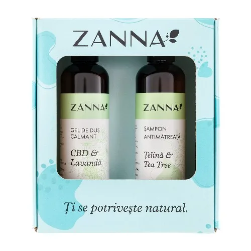 Pachet Gel de dus calmant + Sampon antimatreata, Zanna