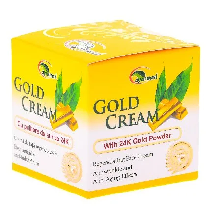 Crema de Fata Regeneratoare cu Pulbere de Aur 50ml Ayurmed