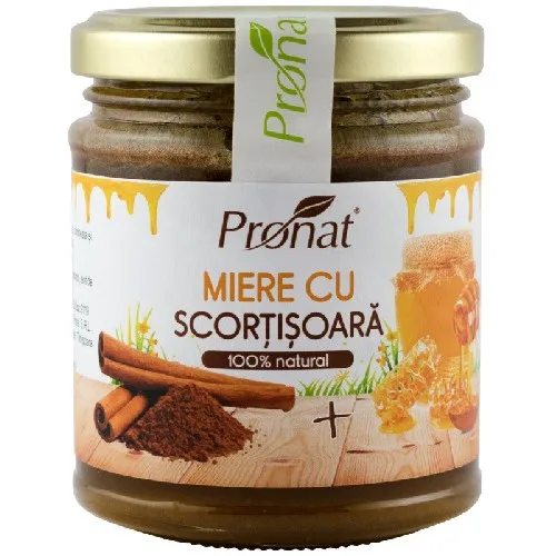 Miere Cu Scortisoara, 220g, Pronat