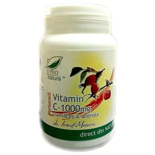 Vitamina C Maces si Acerola Portocale 1000mg Pro Natura