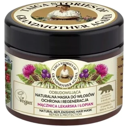 Masca de par naturala reparatoare, 300ml, Bunica Agafia