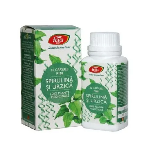 Spirulina si Urzica, 60cps, Fares