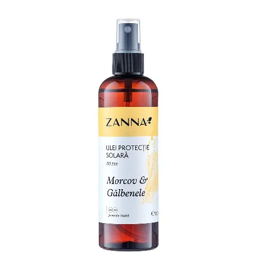Ulei de plaja cu ulei de Morcov si Galbenele-30spf, 150ml, Zanna