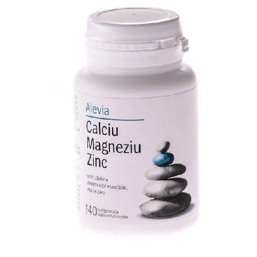 Calciu+magneziu+Zinc 40cpr Alevia